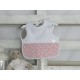 PINK FLOWER T-SHIRT BIB