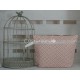 PINK FLOWER WASH BAG WITH HANDLE